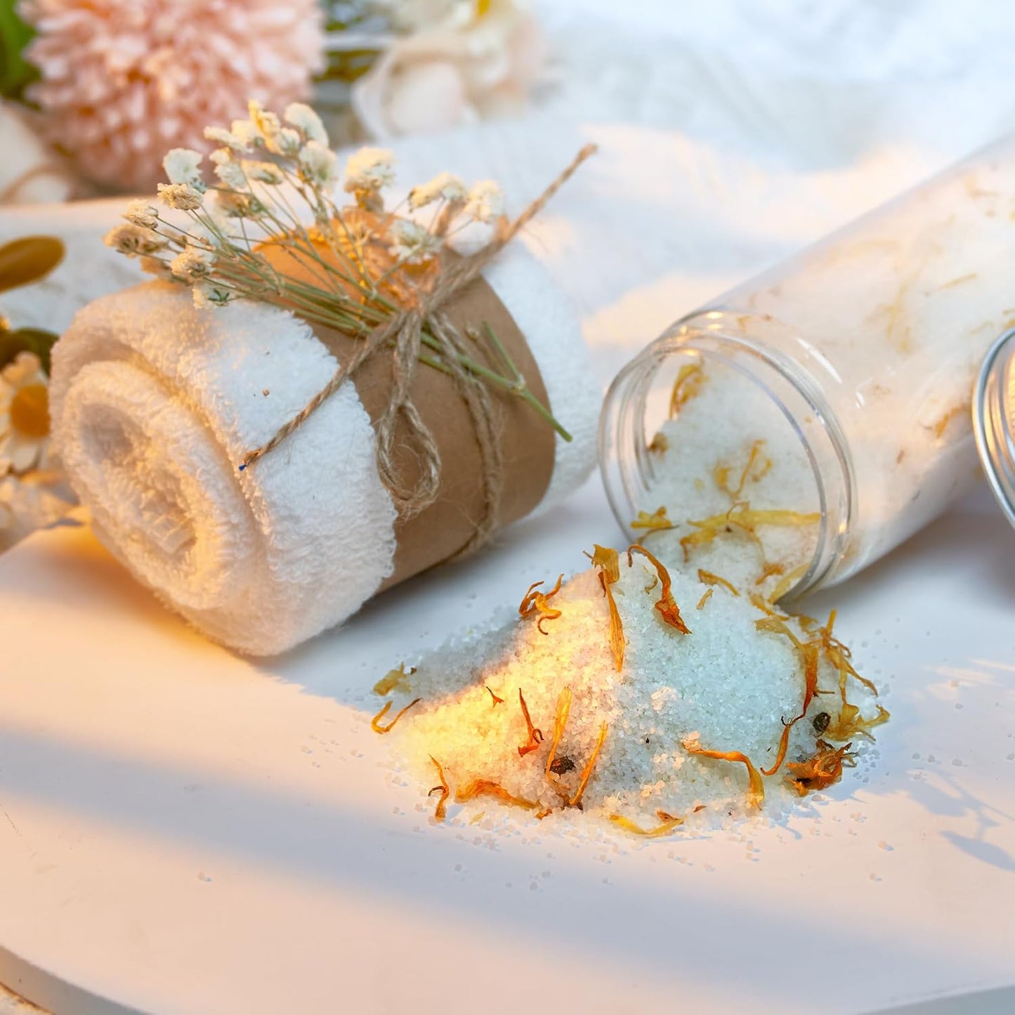 Natural Spa Gift Set for Her - Handmade Citrus & Vanilla Self-Care Package | Bath & Body Products