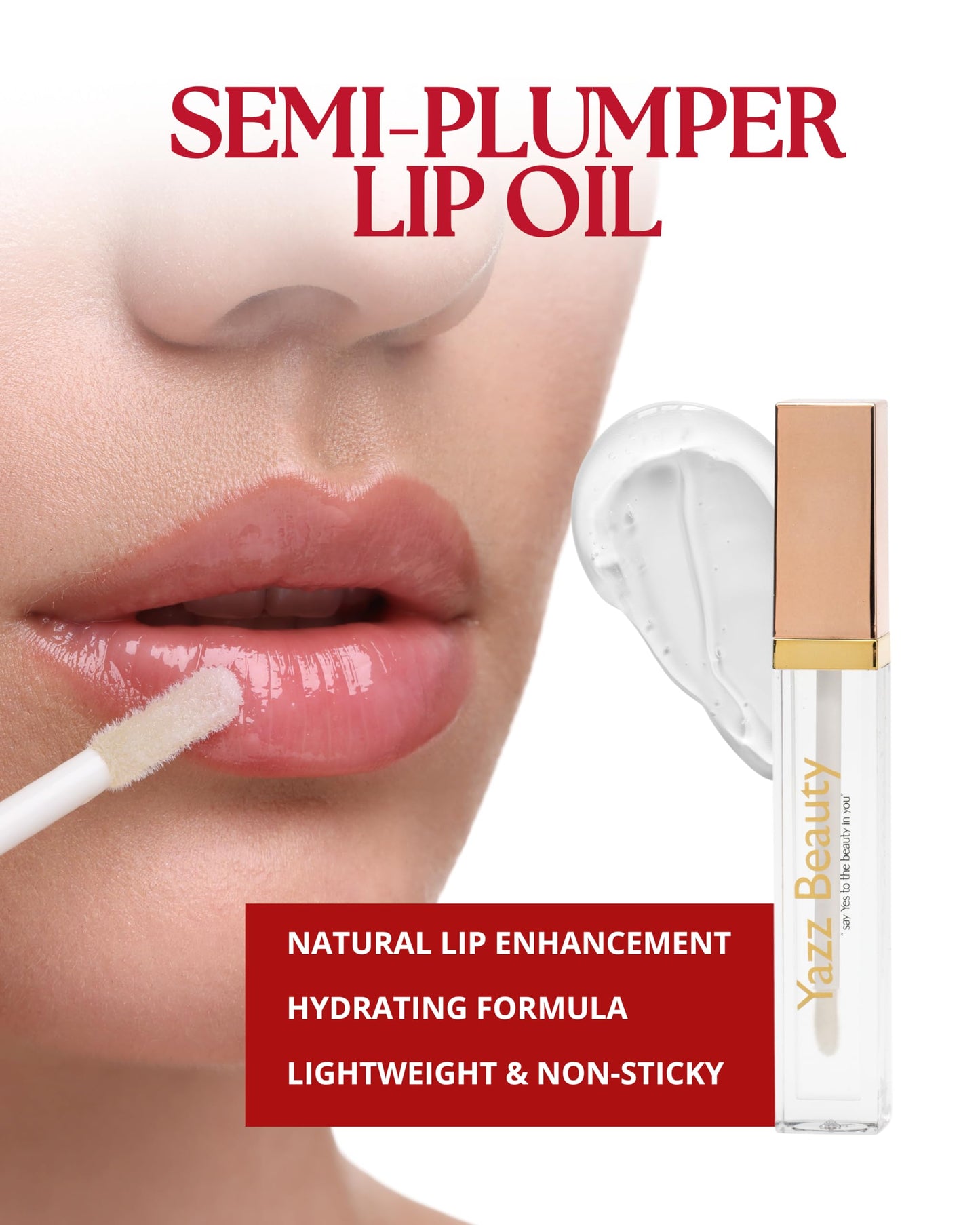 YazzBeauty 3-in-1 Lip Plumper Kit – Long-Lasting Passion Red Lip Liner and Lipstick Combo and Hydrating, Volumizing Lip Plumper Gloss - Complete Lip Makeover to Start Your Day