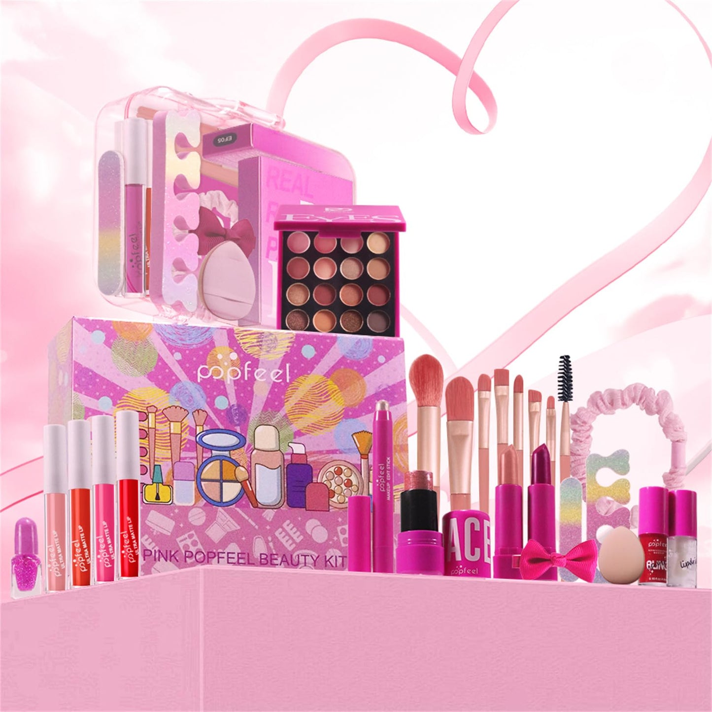 Makeup Advent Calendar 2026, New Year Gifts for Teenage Girls Women All in One Makeup Kit Surprise Gift Valentines Day Countdown Calendar Gifts with Eyeshadow Palette Lipstick Foundation Eyebrow