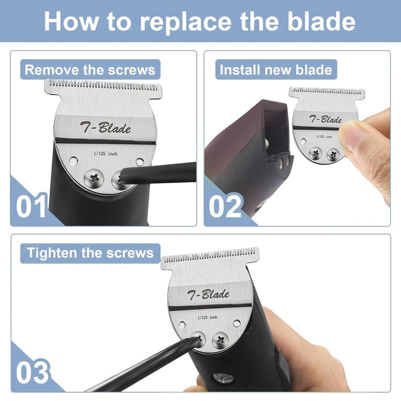 Wide T-Blade for Oster Finisher Trimmer | Precision Grooming for Clean Hairlines & Small Pets - 1/125" (2 Pack)