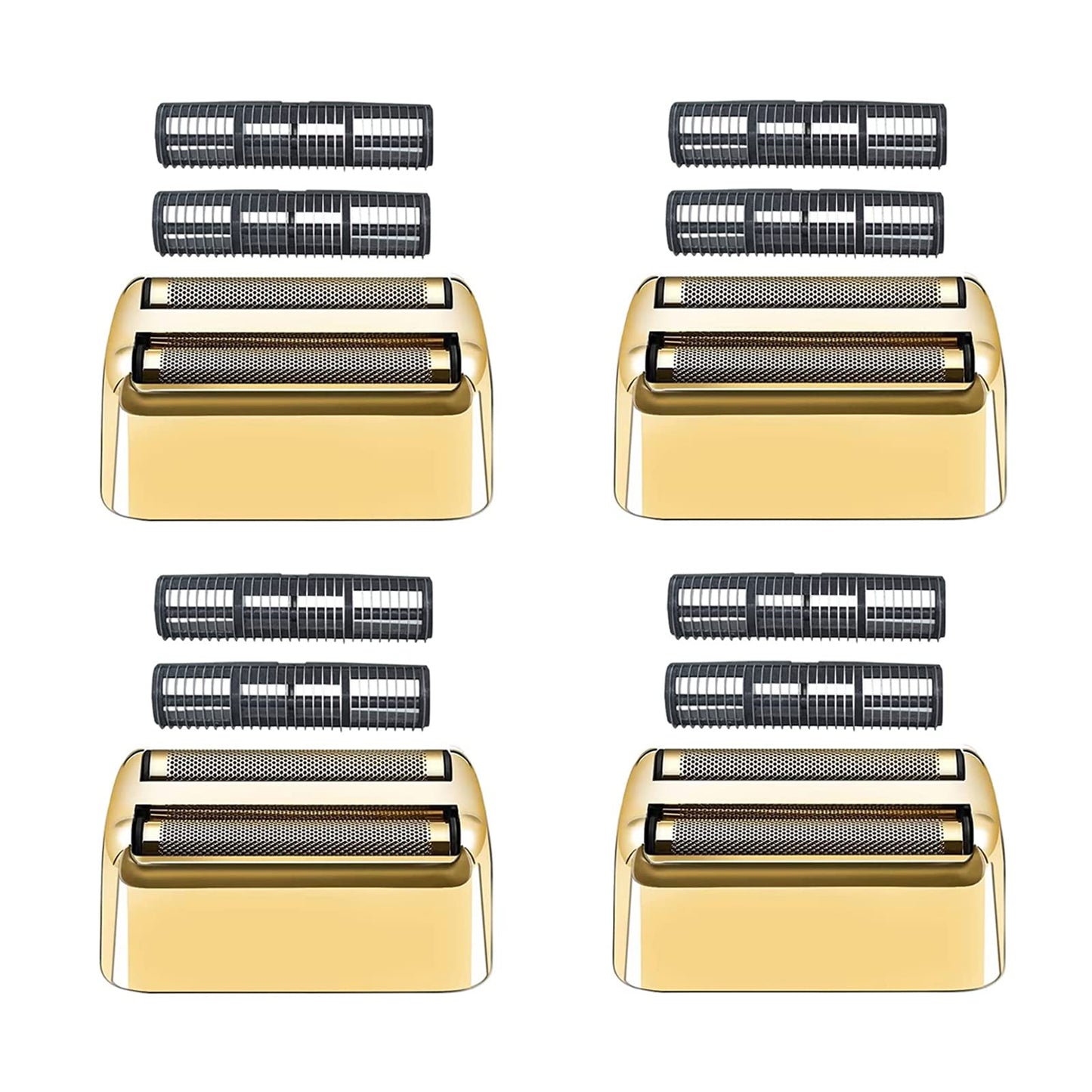 4 Pcs Replacement Foil and Cutters Compatible with BaBylissPRO Double Foil Shaver, Replacement Foil Compatible with FXFS2 Shaver (Gold)
