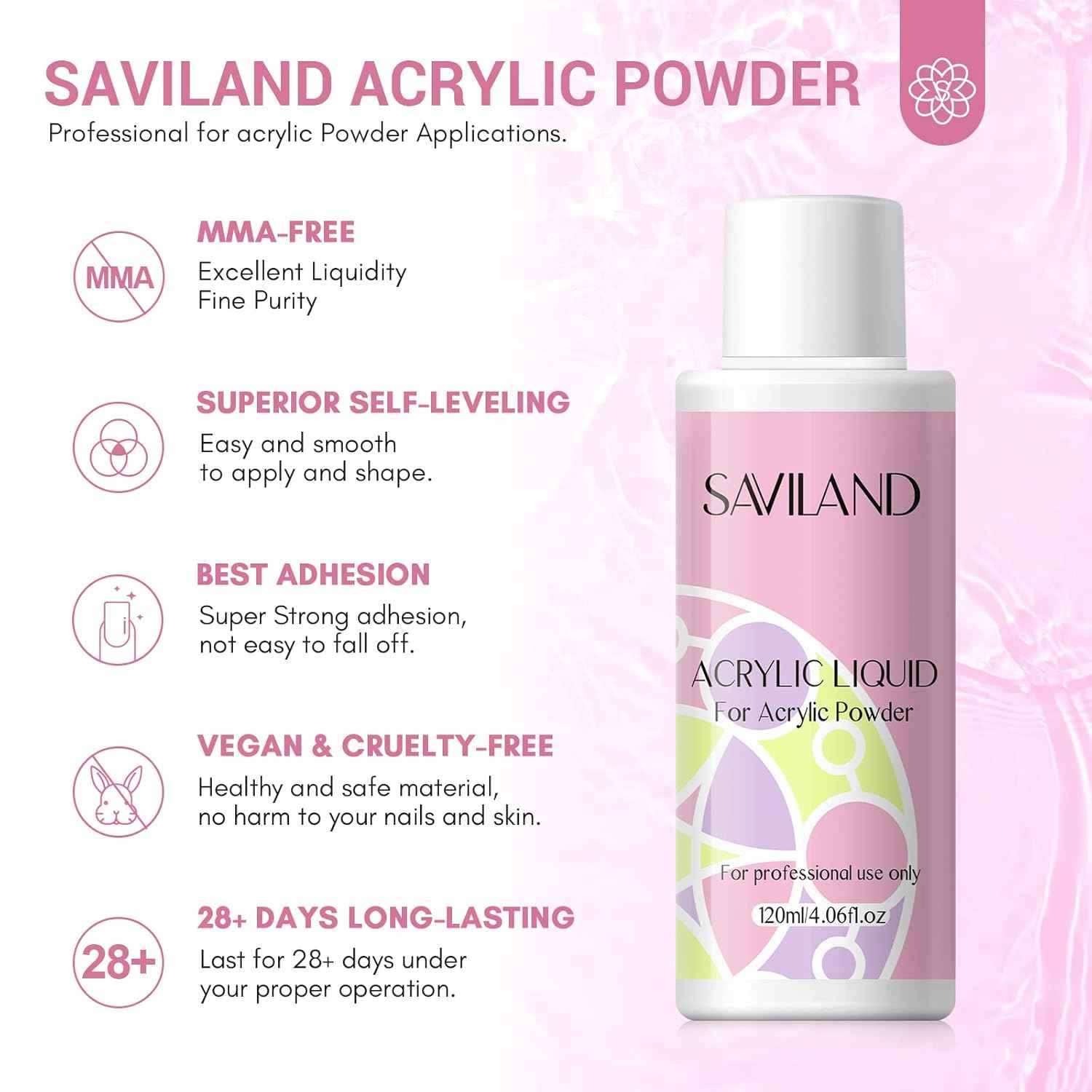 SAVILAND Acrylic Nail Kit - Professional Nail Forms & Tools for Salon Quality Nails