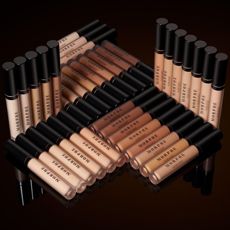 Morphe Filter Effect Soft Radiance Concealer - Buildable Coverage Liquid Concealer Face Makeup with Hyaluronic Acid & Pomegranate Extract & a Natural Radiant Finish - Tan 18 (Warm) (0.12 fl oz)