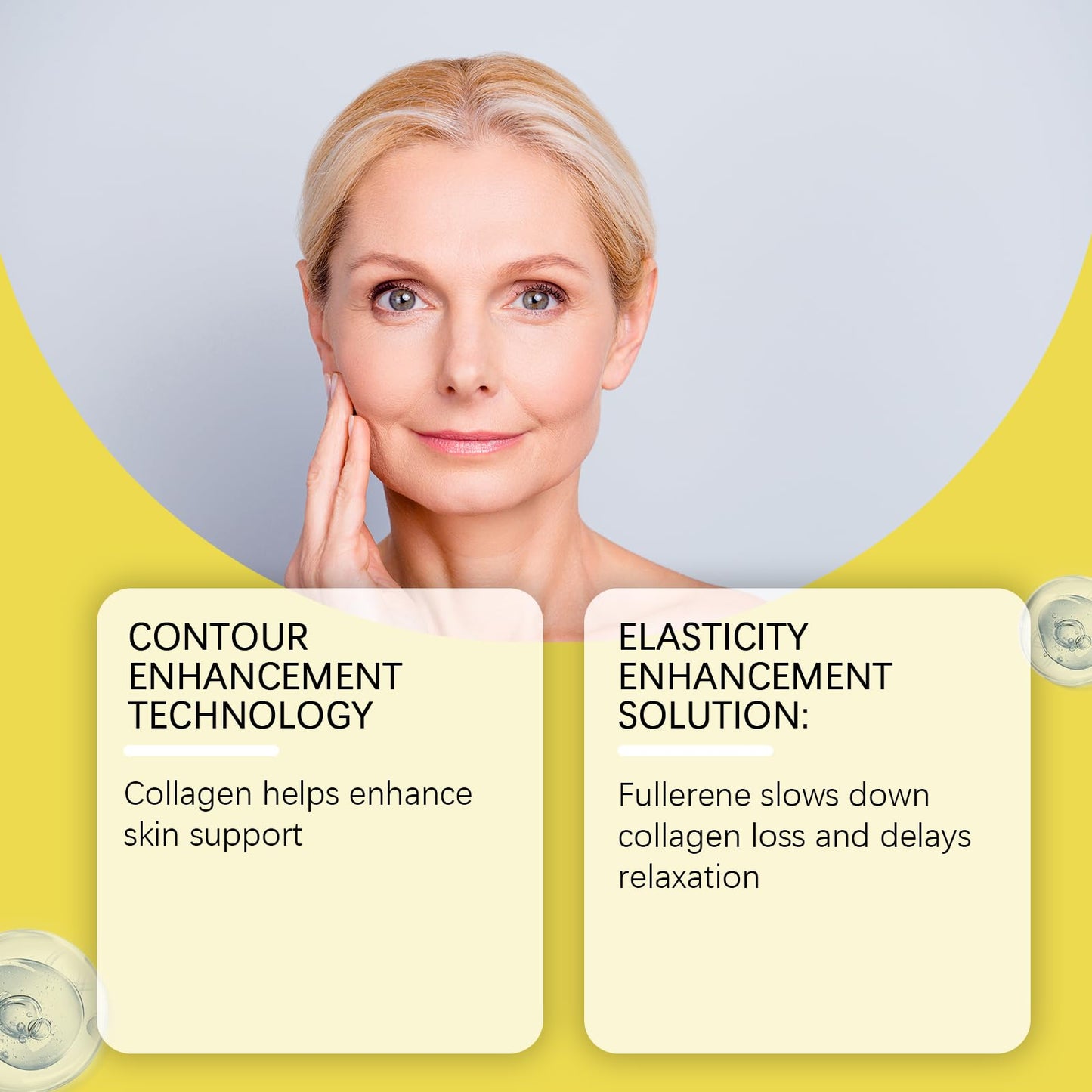 Collagen Facial Serum Capsules, Anti Aging Firming Capsules with Hyaluronic Acid & Vitamin E, Skin Rejuvenation & Sensitive Skin Travel Capsule Serum for Face & Neck