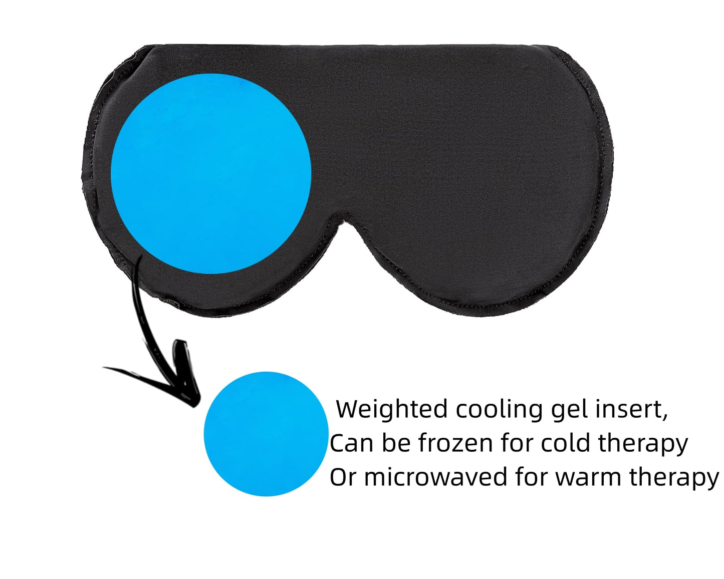 ALASKA BEAR Cooling Gel Eye Mask Weighted Silk Sleep Mask, Black & Pink