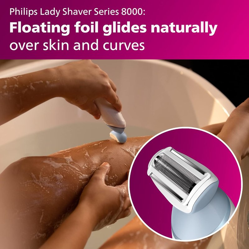 Philips Electric Lady Shaver Series 8000 - Cordless Facial Hair Remover | BRL166/91