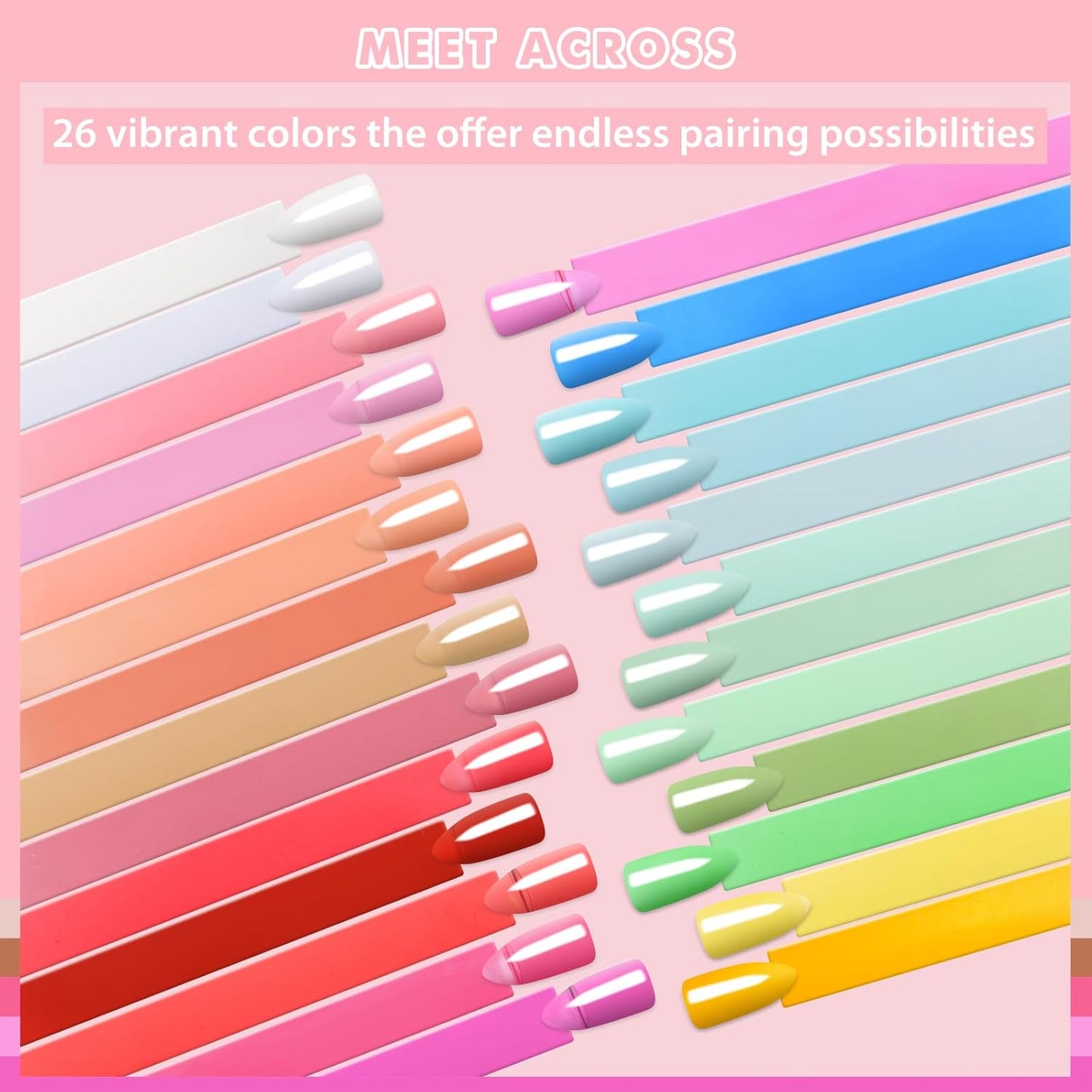 Jelly Gel Nail Polish Set - 30 Pastel Colors for French Nail Art | Semi-Transparent Sheer Effect