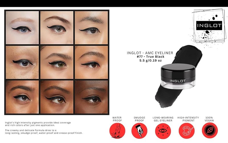 INGLOT Beauty Box Bundle - Duraline & AMC Eyeliner Gel Set | 3-Piece Collection