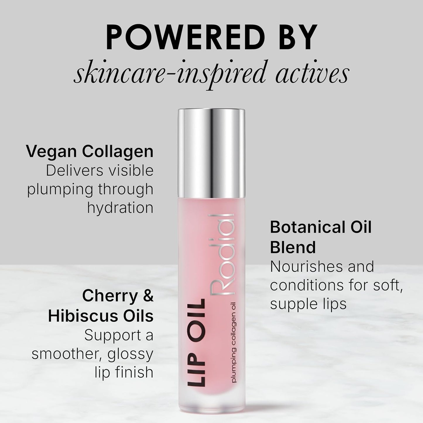 Rodial Plumping Collagen Lip Oil - Hydrating Vegan Lip Oil for Fuller Lips | 0.14 fl oz, Sheer Pink Finish