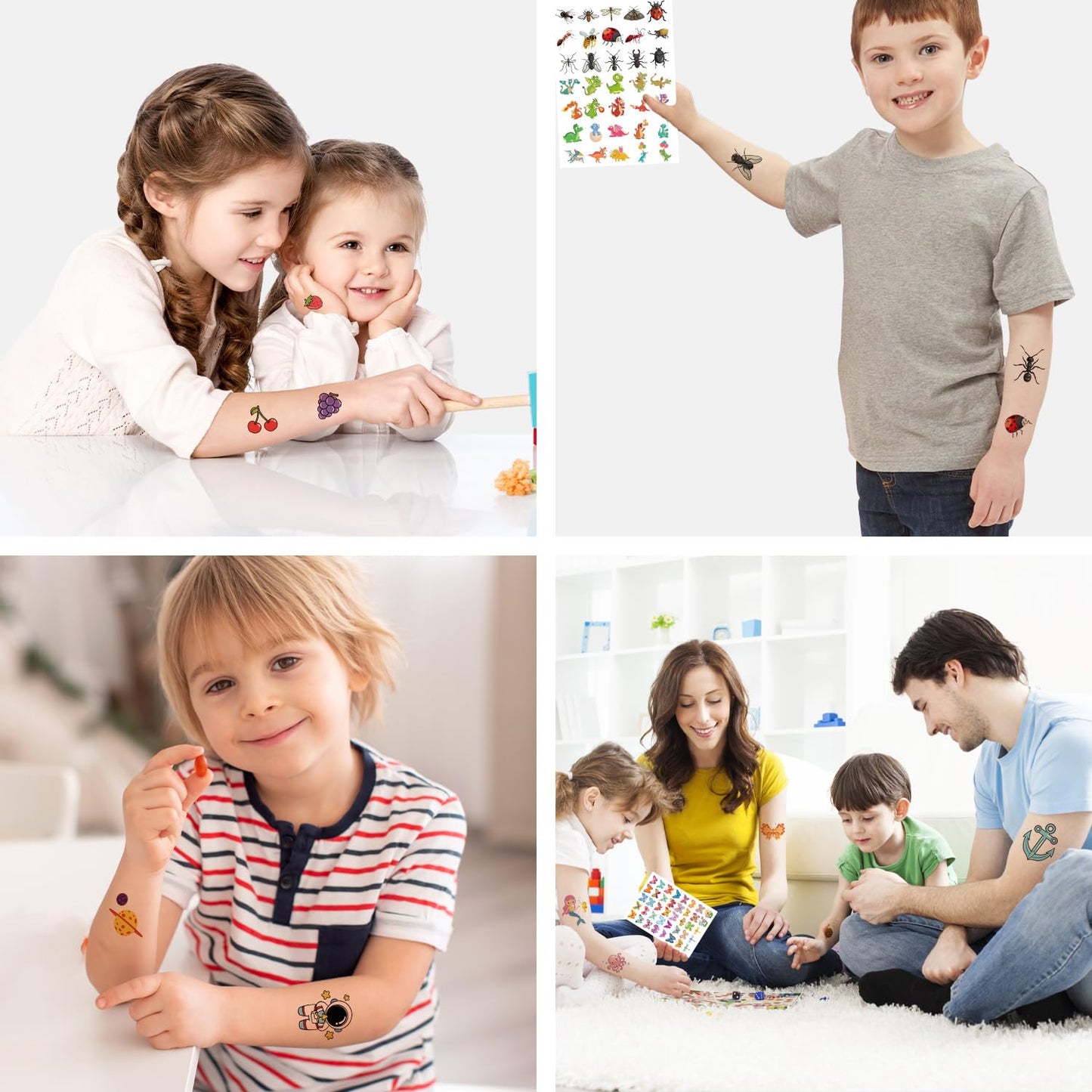 560 Styles Temporary Tattoos for Kids, Girls, and Boys – Waterproof Pirate, Dinosaur, Princess, Animal, and Cute Designs – Perfect for Parties, Festivals, and School Events