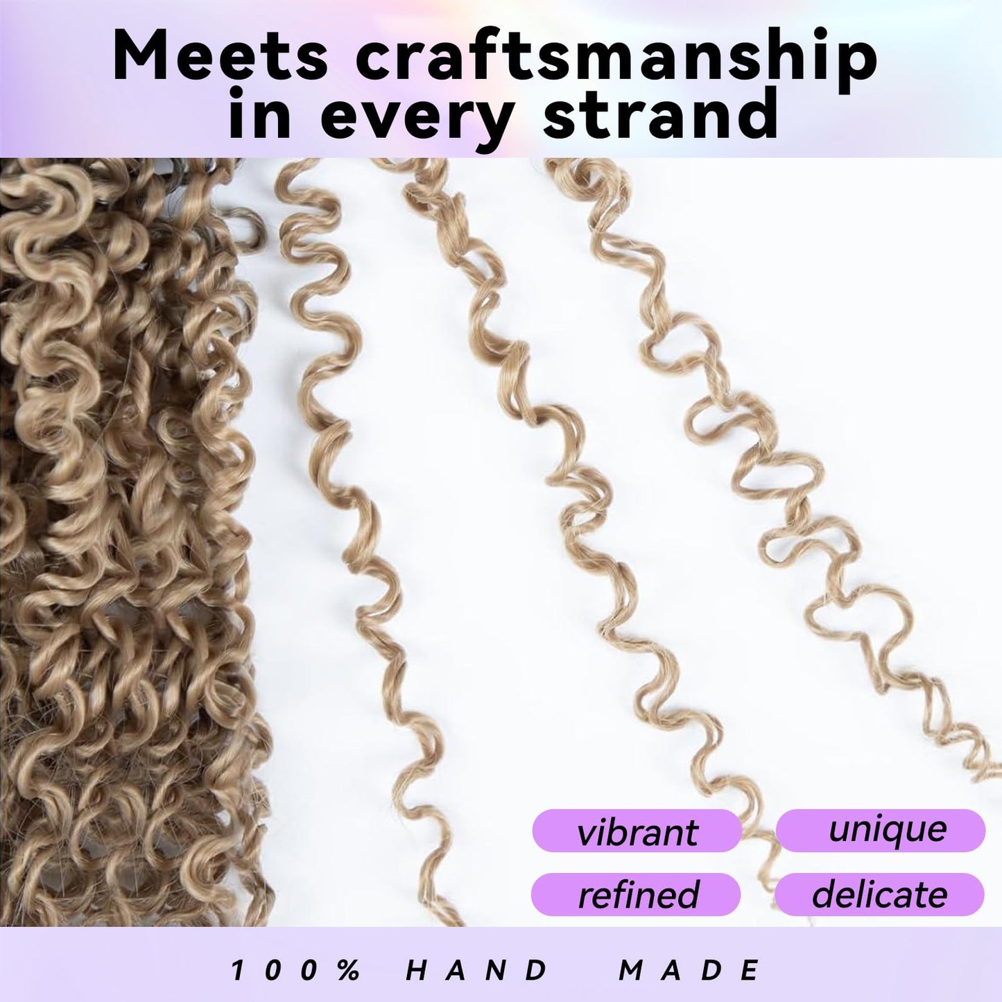 9 packs Yanky Twist Crochet Hair - (8+10+12inch)*3,Ombre Blonde,Pre-Looped Yankee Twist Mini Passion Twist,Pre-Twisted Micro Spring Twist,Synthetic Curly Crochet Hair Extensions（OT1B/27#）