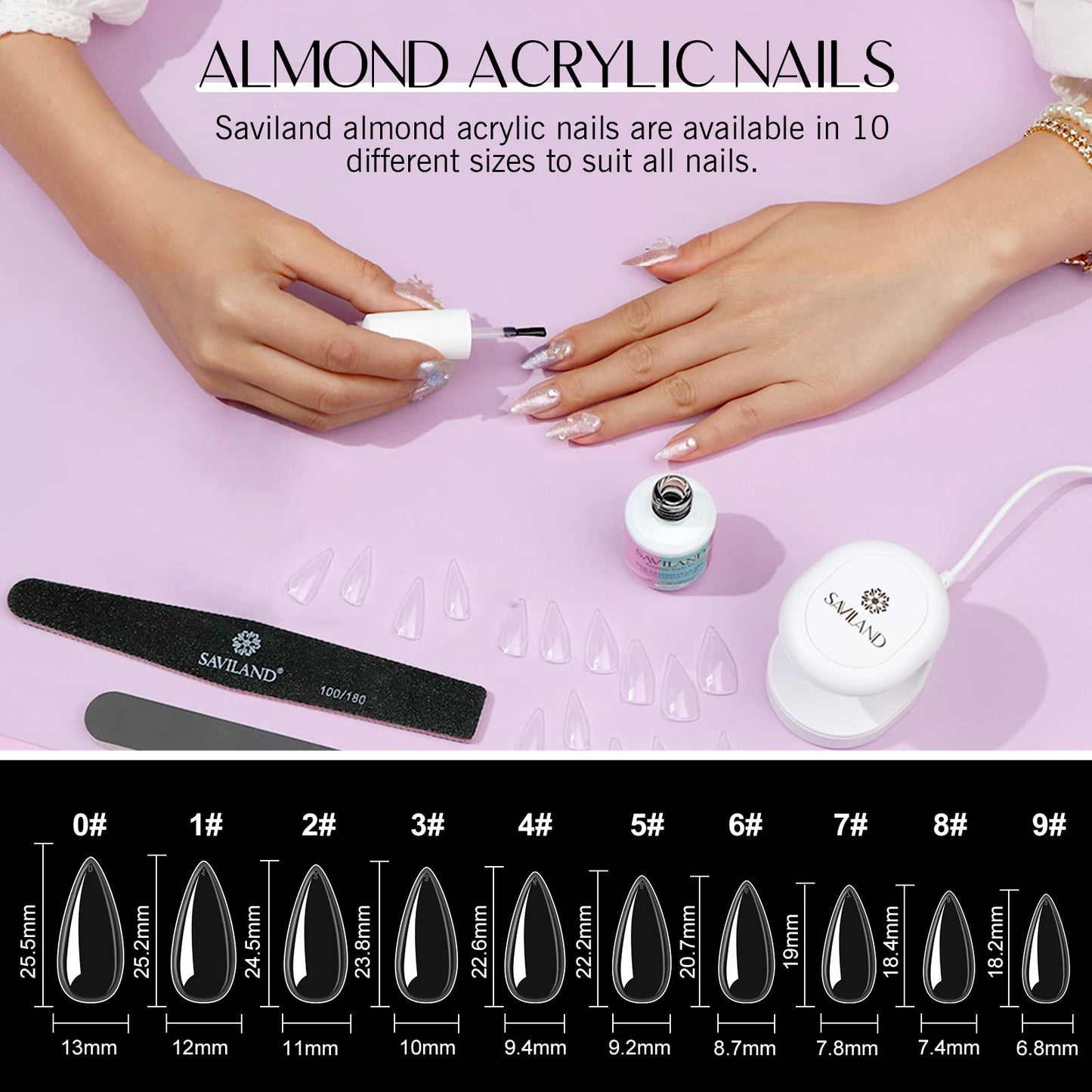 SAVILAND Gel Nail Kit Almond