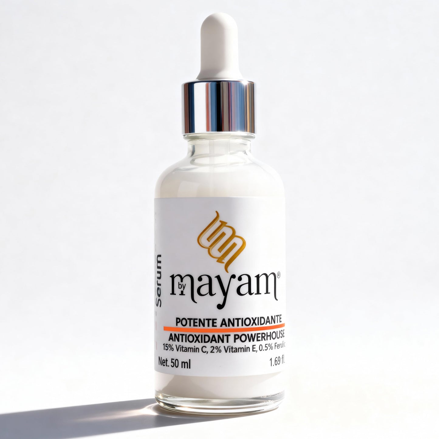 Mayam Beauty Vitamin C Serum for Face, C+E FERUGLOW Brightening Face Serum with 15% Vitamin C, Vitamin E & Ferulic Acid, Dark Spot & Radiance Serum – 50ml