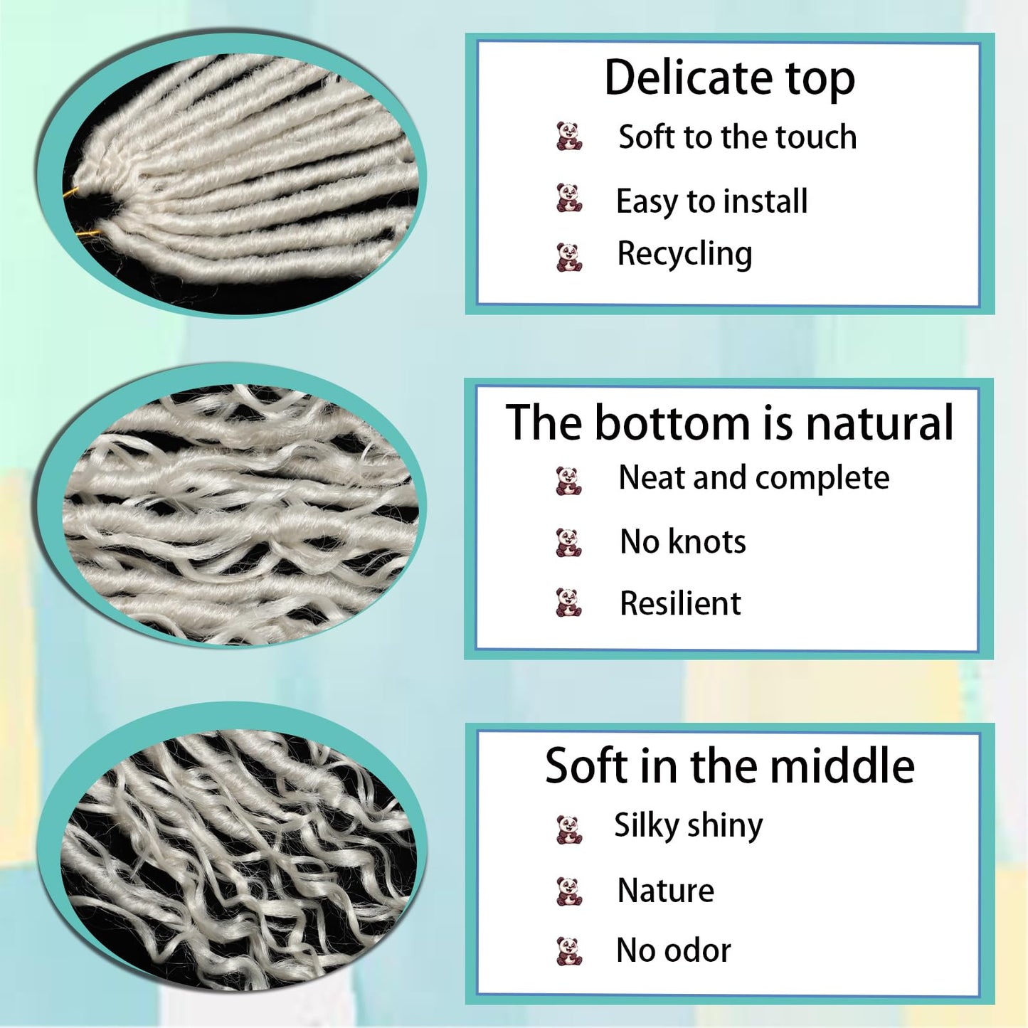Silver White Goddess Locs Crochet Hair 7-Pack Pre Looped Braiding Hair 84 Strands Grey Bohemian Faux Loc Boho Braids River Loc Dreadlocs Hair for Black Women (Silver white, 24 Inch(Pack of 7))