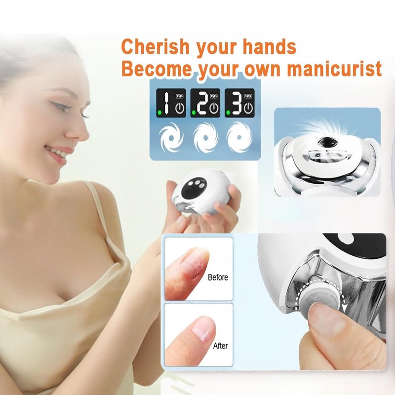 【3 Speeds】 VBXBKC Electric Nail Clipper,Electric Automatic Nail Clipper with LCD Digital Display,Safety Electric Trimmer for Baby Seniors and Adult