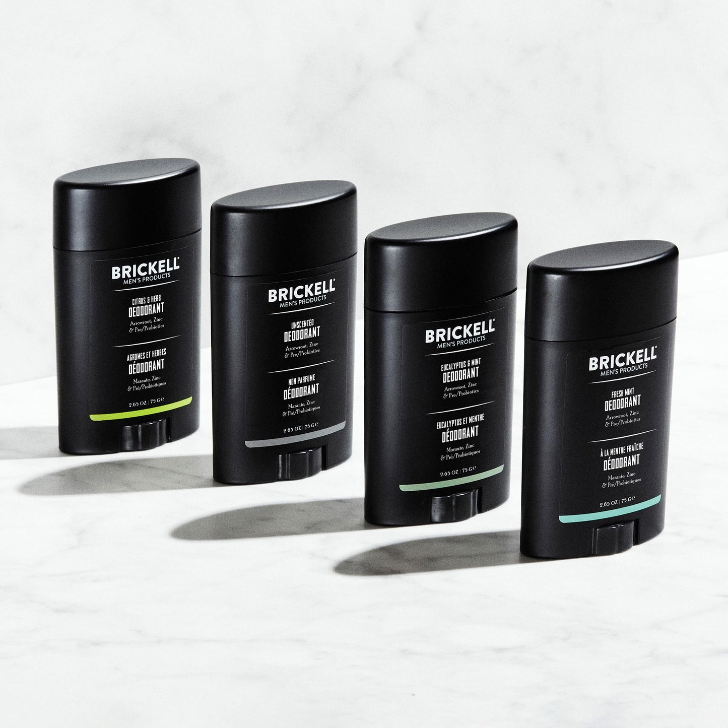 Brickell Men's Products Deodorant For Men, Aluminum, Alcohol, and Baking Soda Free, With Arrow Root Powder, Olive Oil, and Inulin, 2.65 Ounce, Fresh Mint