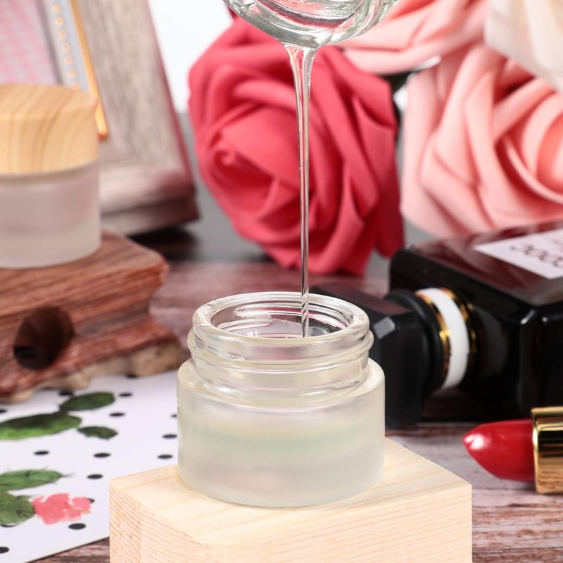 Glass Cosmetic Containers - 30 Empty Sample Jars with Leak-Proof Lids for Lotion & Cream | 30 Gram