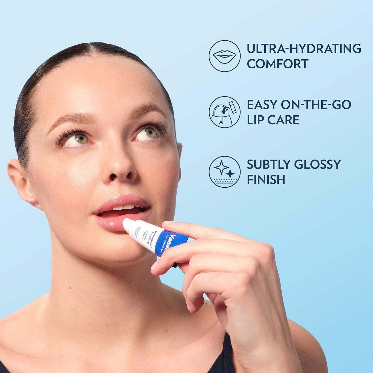 Vaseline Lip Therapy Advanced Healing Lip Balm - 12-Pack | Moisturizing White Petroleum, 0.25 Oz Each