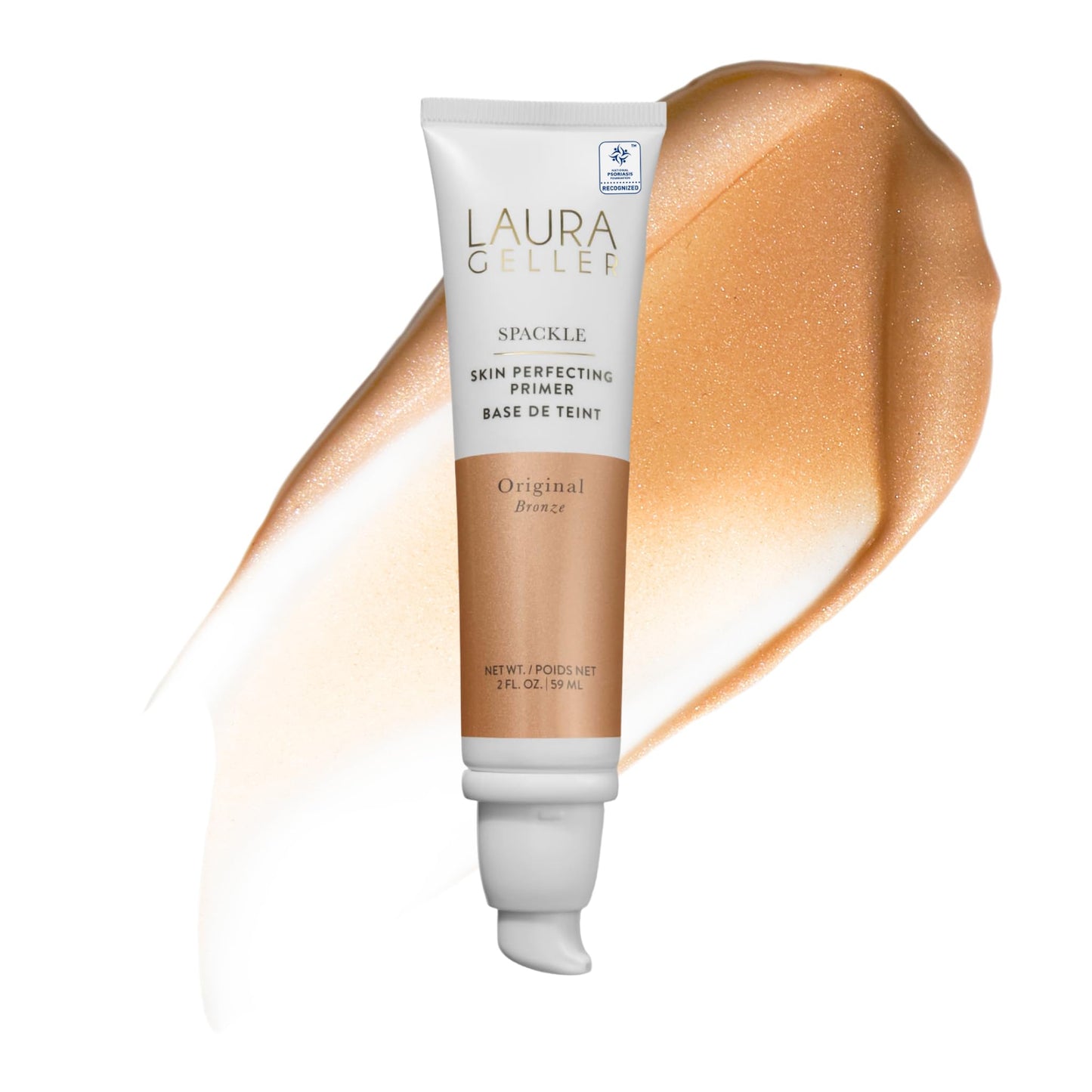 LAURA GELLER NEW YORK Spackle Primer - Bronze - Super-Size 2 Fl Oz - Hyaluronic Acid Makeup Primer for Mature Skin