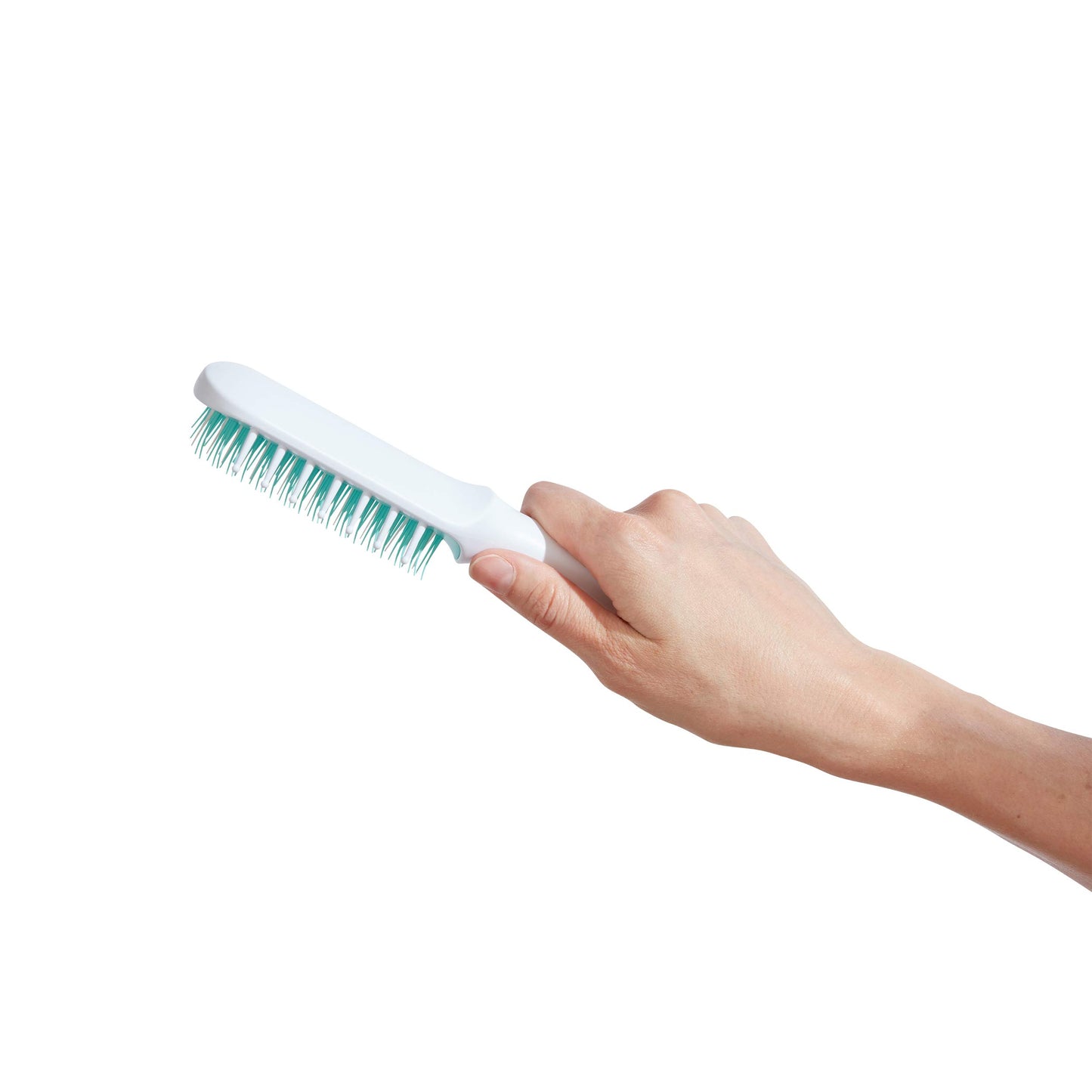 Frida Baby Detangling Hairbrush for Thick/Curly Hair,Toddler Hairbrush,Detangler Brush for Kids,Wide-Tooth Comb & Bristle Combo,Loosens Knots Without Tears or Breakage,Wet/Dry Use,Teal,(Pack of 12)