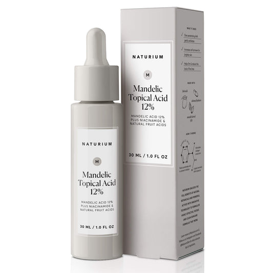 Naturium Mandelic Topical Acid 12%, Plus Niacinamide & Natural Fruit Acids, Anti-Aging Skin Care, 1 oz