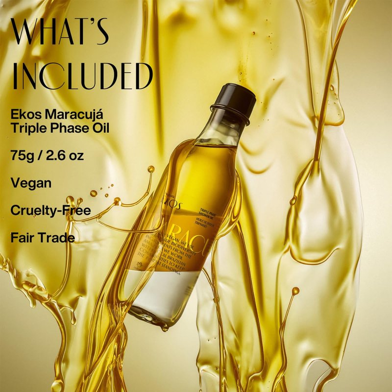 natura - Passion Fruit Triple Phase Body Oil – Maracujá Oil Moisturizer for Soft Glowing Skin, Vegan Skincare, Hydrating & Nourishing Brazilian Beauty – 6.7 fl oz (200ml)