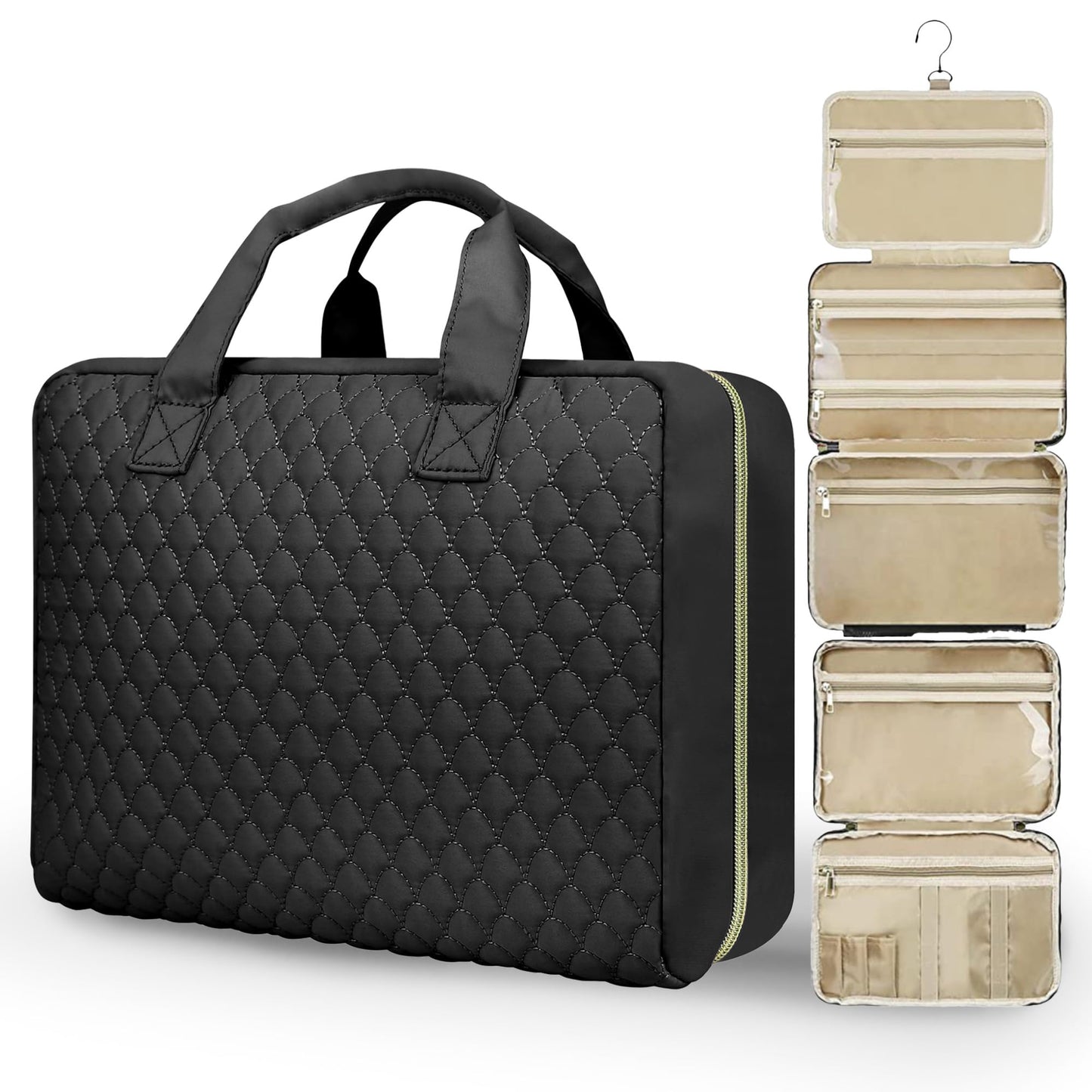 urophylla Detachable Travel Toiletry Bag for Women - Large Toiletry Bags for Traveling Women - Hanging Makeup Cosmetic Bag, Organizer for Travel Accessories Cruise Essential - Travel Size Toiletries