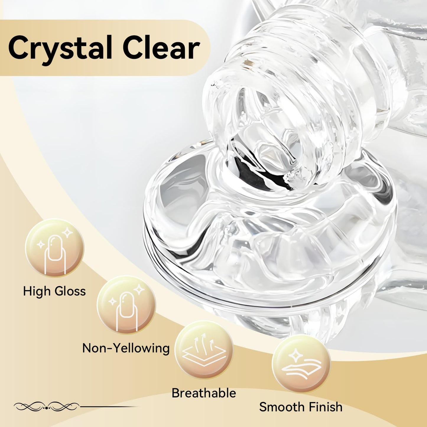 OpenLive 16.5ml Top Coat Clear Nail Polish, Quick Dry Nail Polish High Shine Long Lasting Glossy Fast Air Dry Top Coat for Nail Art Manicure Salon Quality | Clear, Glossy, Nail Art, Manicure