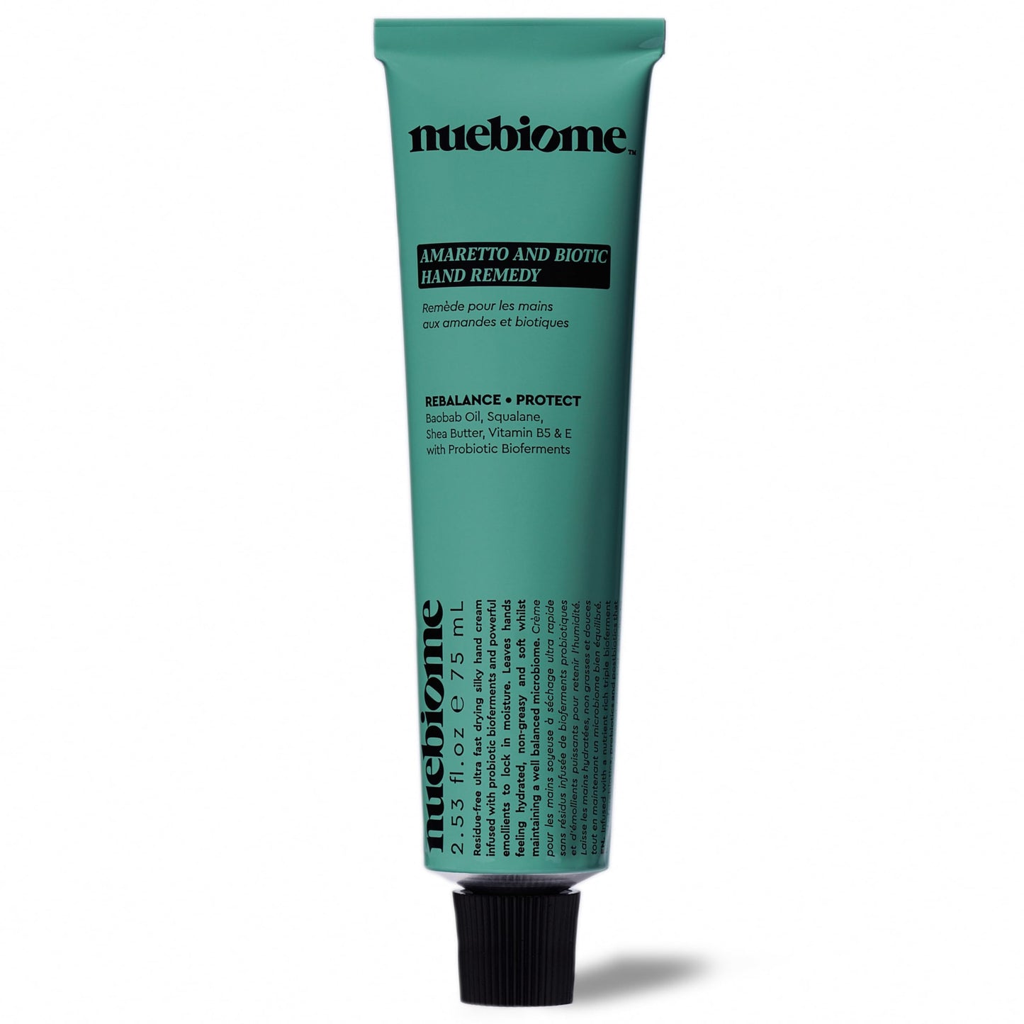 Nuebiome Amaretto Hand Cream, Hand Cream for Women & Men, Lightweight, Fast Drying & Residue-free; 75 mL, Paraben, Cruelty-free & Vegan
