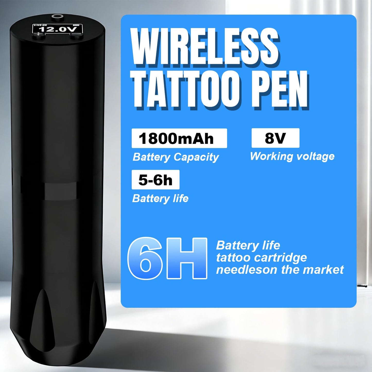 Tattoo Pen Kit - Wireless Tattoo Machine with 20 Cartridges & Pigments | All-in-One Toolkit for Beginners