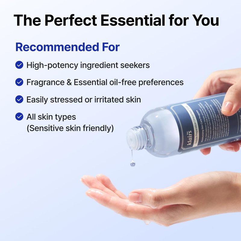 DearKlairs Unscented Toner | Non-Irritation for Sensitive Skin, Instant Soothing, Skin Flooding & Layering, Hyaluronic Acid, Korean Skin Care, Vegan, Essential Oil Free, 6.08 fl oz