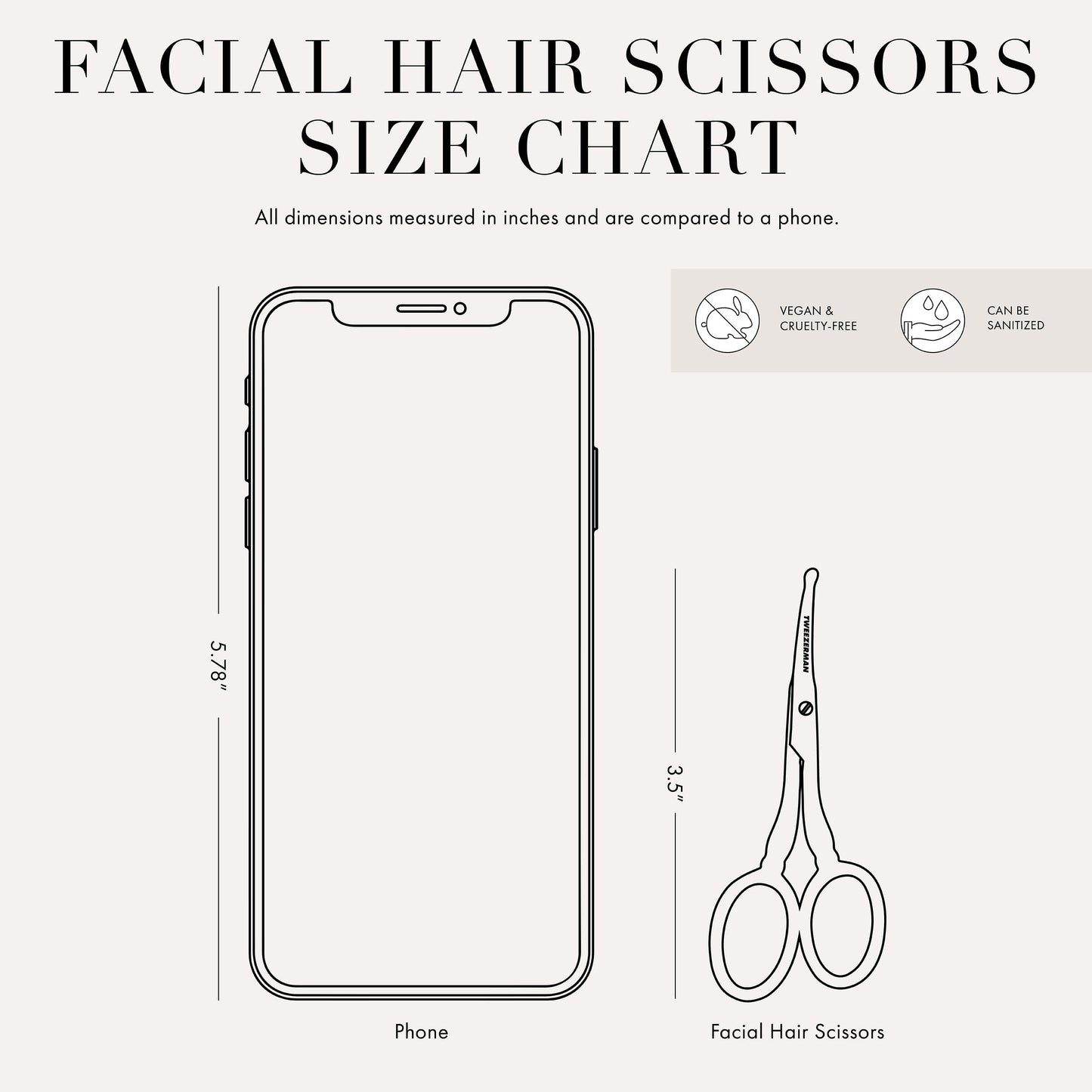 Tweezerman G.E.A.R. Facial Hair Scissors For Men