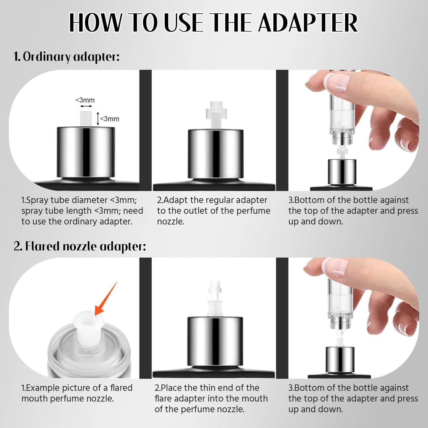 Perfume Travel Refillable Bottle,Perfumes Atomizer Bottle,Mini Cologne Dispenser, Portable Fragrances Sprayer Pocket Size Perfume Container for Women Men Cruise Trip Gift, 5ml (Black & Rose Gold)