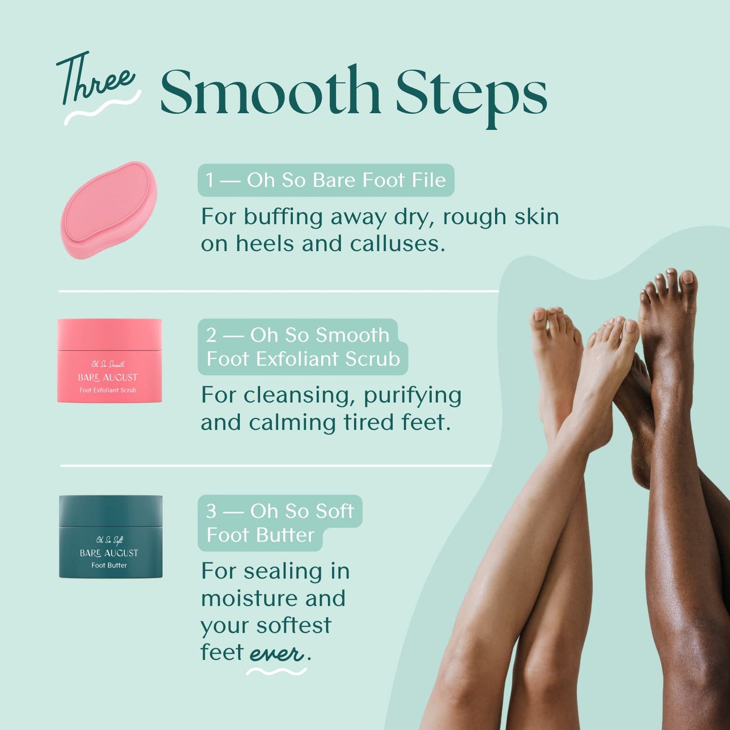 Bare August Foot Cream & Overnight Heel Socks Bundle