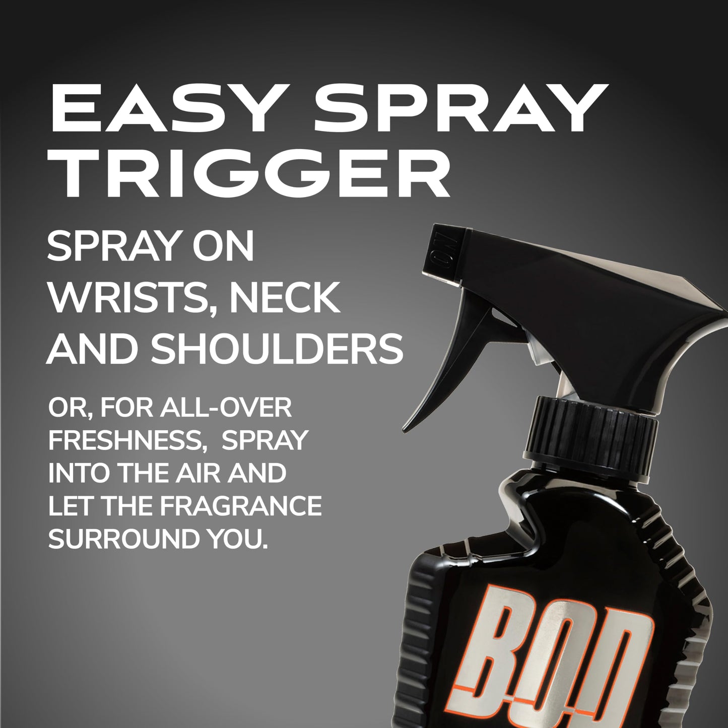 BOD man Fragrance Body Spray, Black, 8 fl oz (Pack of 2) & Blue Surf, 8 Fl Oz