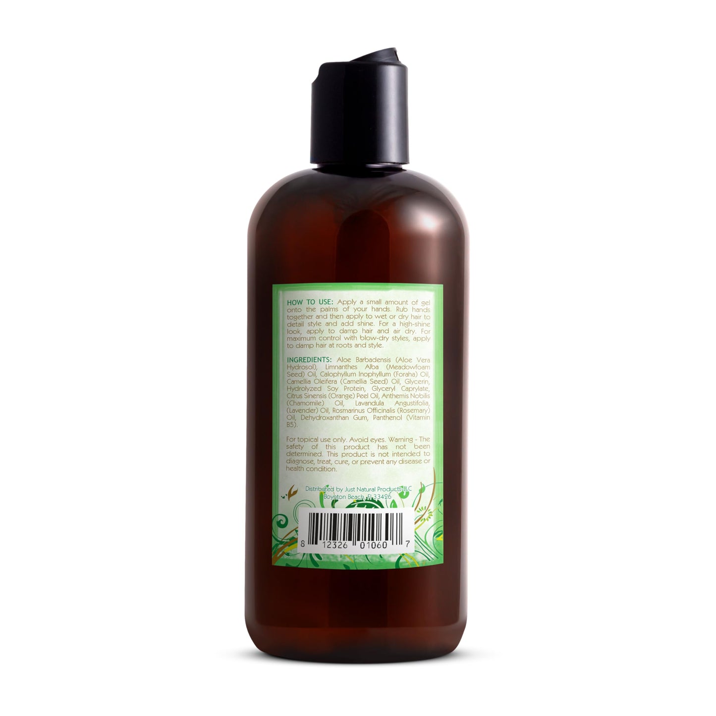 Just Nutritive Herbal Gel for Curly Hair | Frizzy Hair Styling and Conditioning Gel | 16 Oz