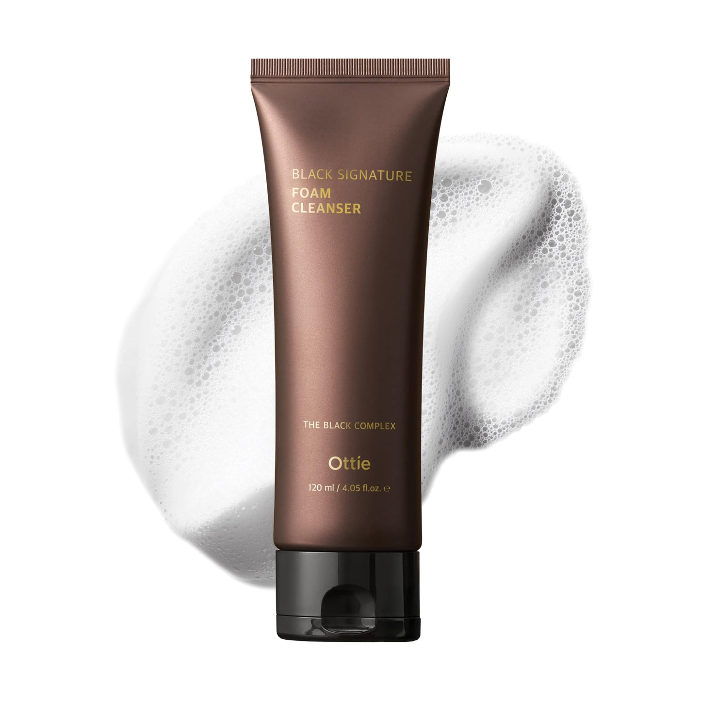 Ottie Black Signature Foam Cleanser 4.05 fl oz | facial cleanser, facewash, hydrating face wash, makeup remover, pore cleaner, foaming face wash, cleanser, travel face wash, face cleanser for women