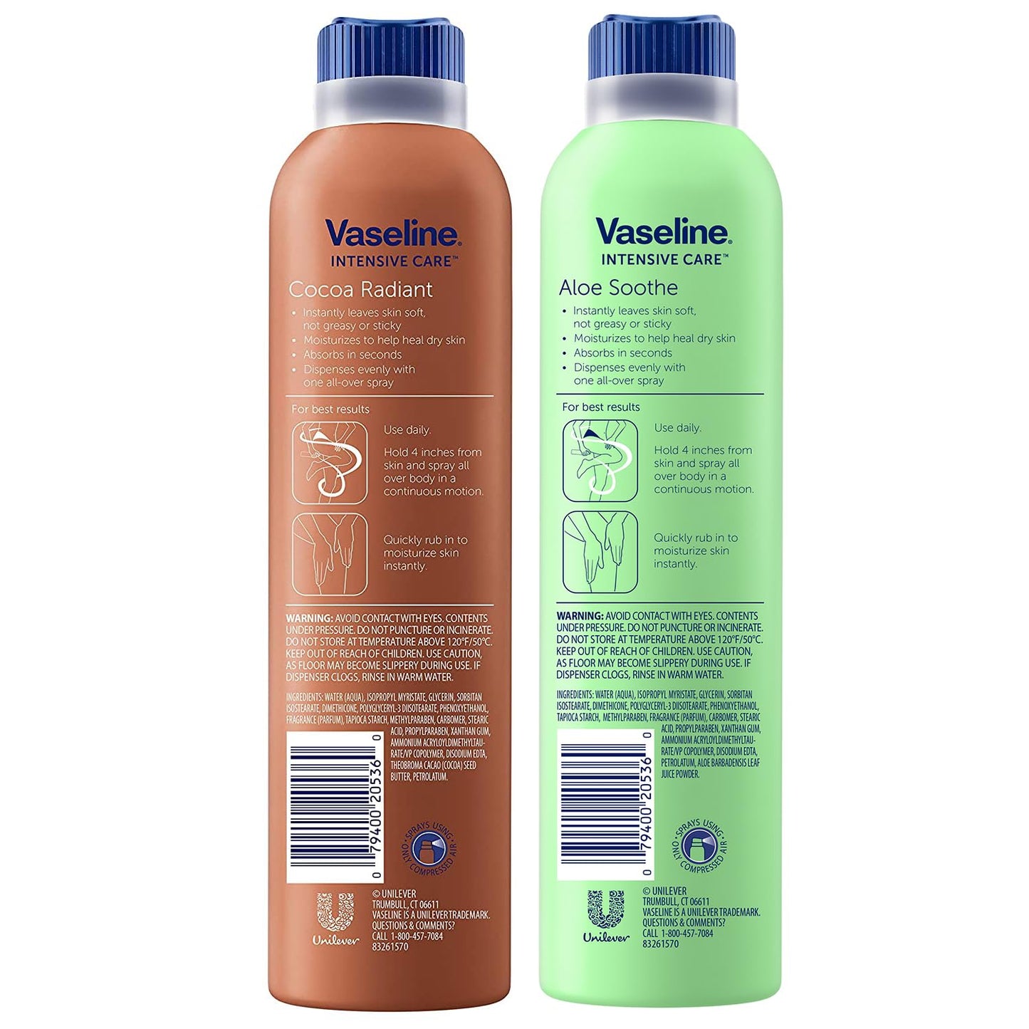 Cocoa Radiant+ Aloe Soothe Spray | Non-Greasy Moisturizer for Dry Skin - 2-Pack, 6.5 Oz Each