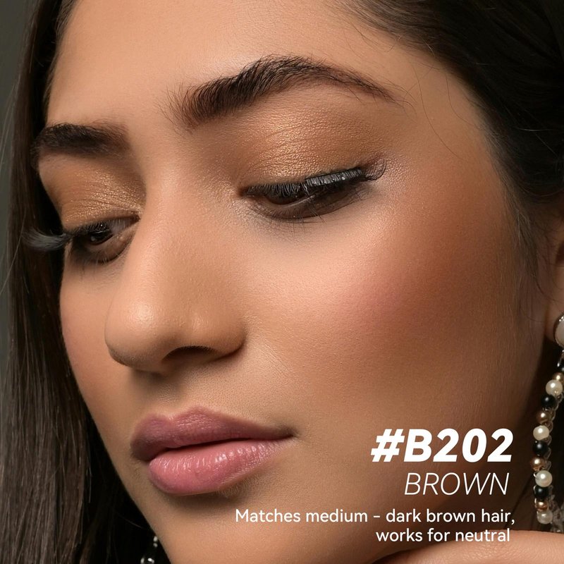 2Pcs MAANGE Eyebrow Pencil, Retractable Definer Dual-Sided Brow Brush,3D Long-lasting Smudge-Proof Eye Brow Pen Makeup, Fine Tip, Fills in Sparse Areas and Gaps,Brown-B202