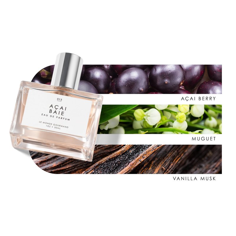 Le Monde Gourmand Açaí Baie Eau de Parfum Spray Perfume for Women, Açaí Berry, Muguet & Vanilla Musk Scent, Vegan & Cruelty Free, 1 fl oz (30 ml)