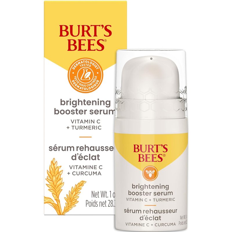 Burt's Bees Vitamin C Turmeric Facial Serum - Brightens Skin & Reduces Dark Spots | Lightweight & Hydrating (1 oz)