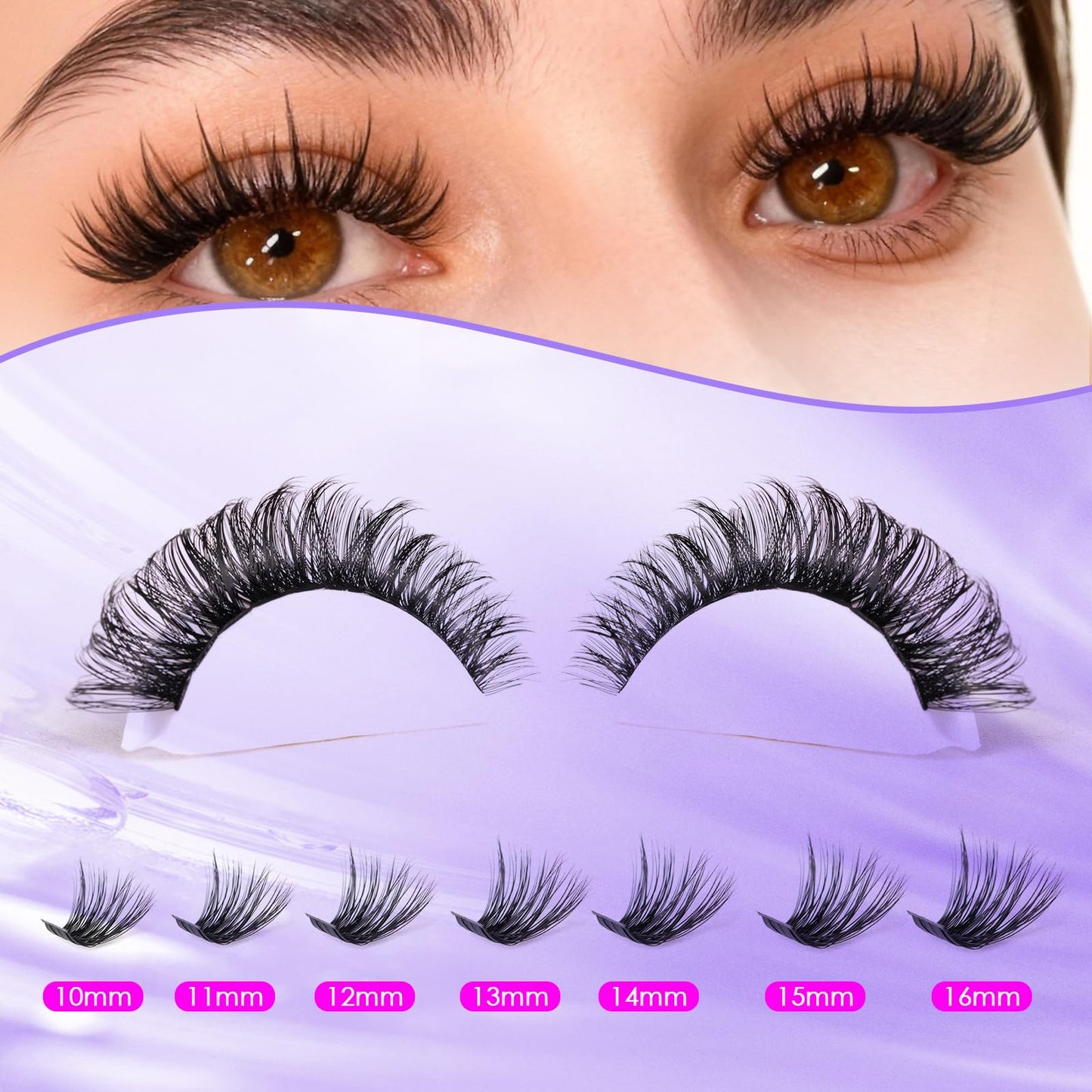 Ocean Pearl Lash Clusters 320pcs 3D Thick Lash Clusters kit 60D+80D Lashes,Eyelashes,Lash Extension Kit,Eyelash Clusters with lash adhesive+sealer+remover+tweezers,Lashes Clusters Eyelash Extensions