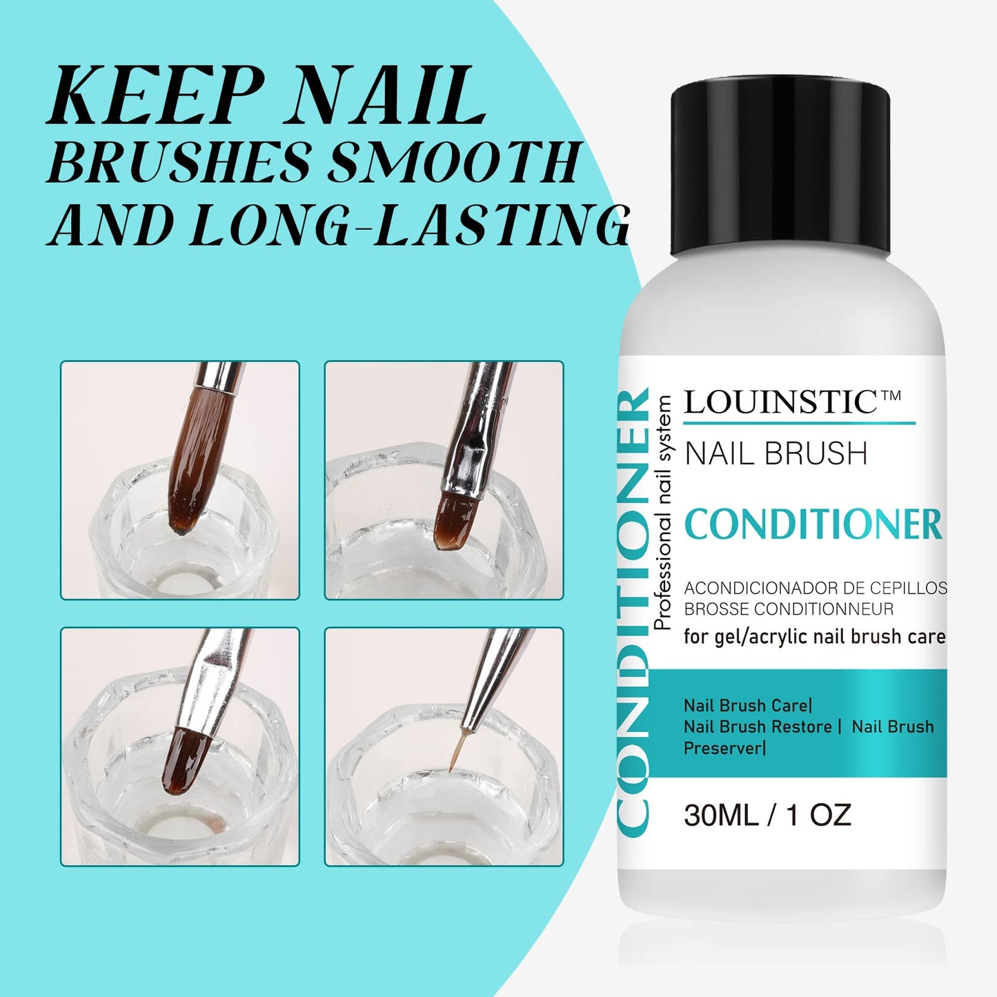 Gel Polish Remover & Cuticle Oil for Nails & Gel Nail Brush Cleaner & Colorful Nail Polish Remover Tools & Glass