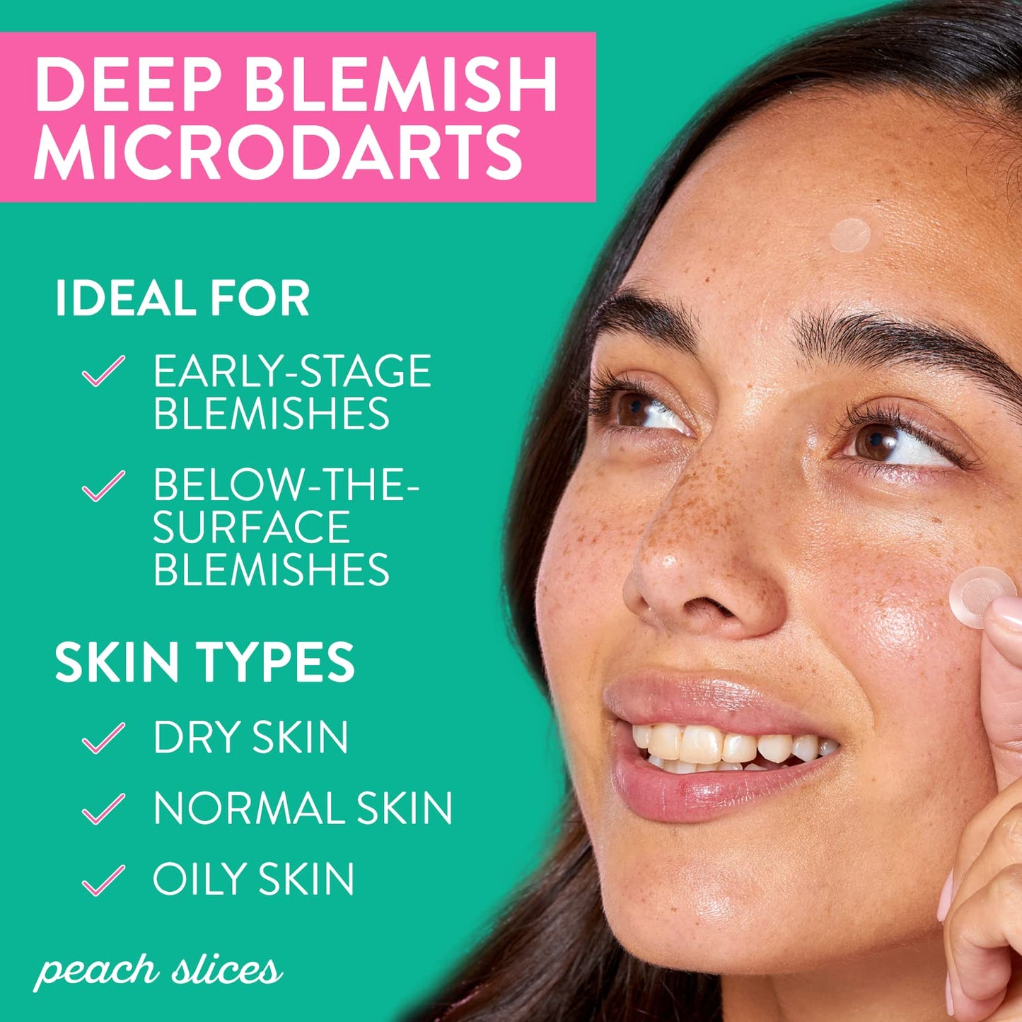 Peach Slices Acne Spot Dots, Deep Blemish and Dark Spot Microdarts Bundle | Vegan & Cruelty-Free Face and Acne Patches
