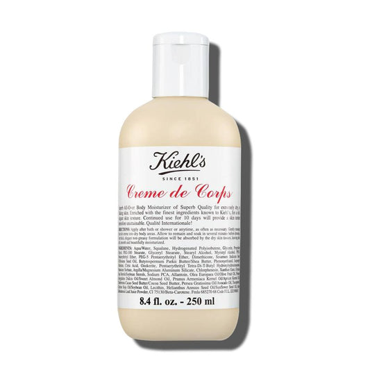 Kiehl's Creme de Corps, Rich, Luscious Body Lotion, with Cocoa Butter and Shea Butter for Fast Absorbing Hydration, Skin Feels Soft and Smooth, Suitable for All Skin Types - 4.2 fl oz