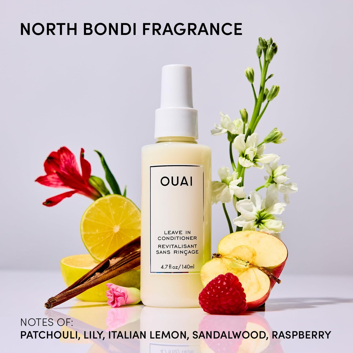 OUAI Leave In Conditioner & Heat Protectant for Hair - Prep Hair for Styling or Use as Detangling Spray to Fight Frizz & Flyaways - No Parabens, Sulfates or Phthalates (1.5 oz) (Pack of 2)