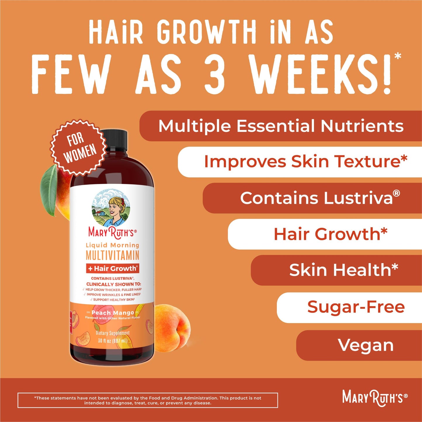 MaryRuth Organics Morning Multivitamin Hair Growth Bundle