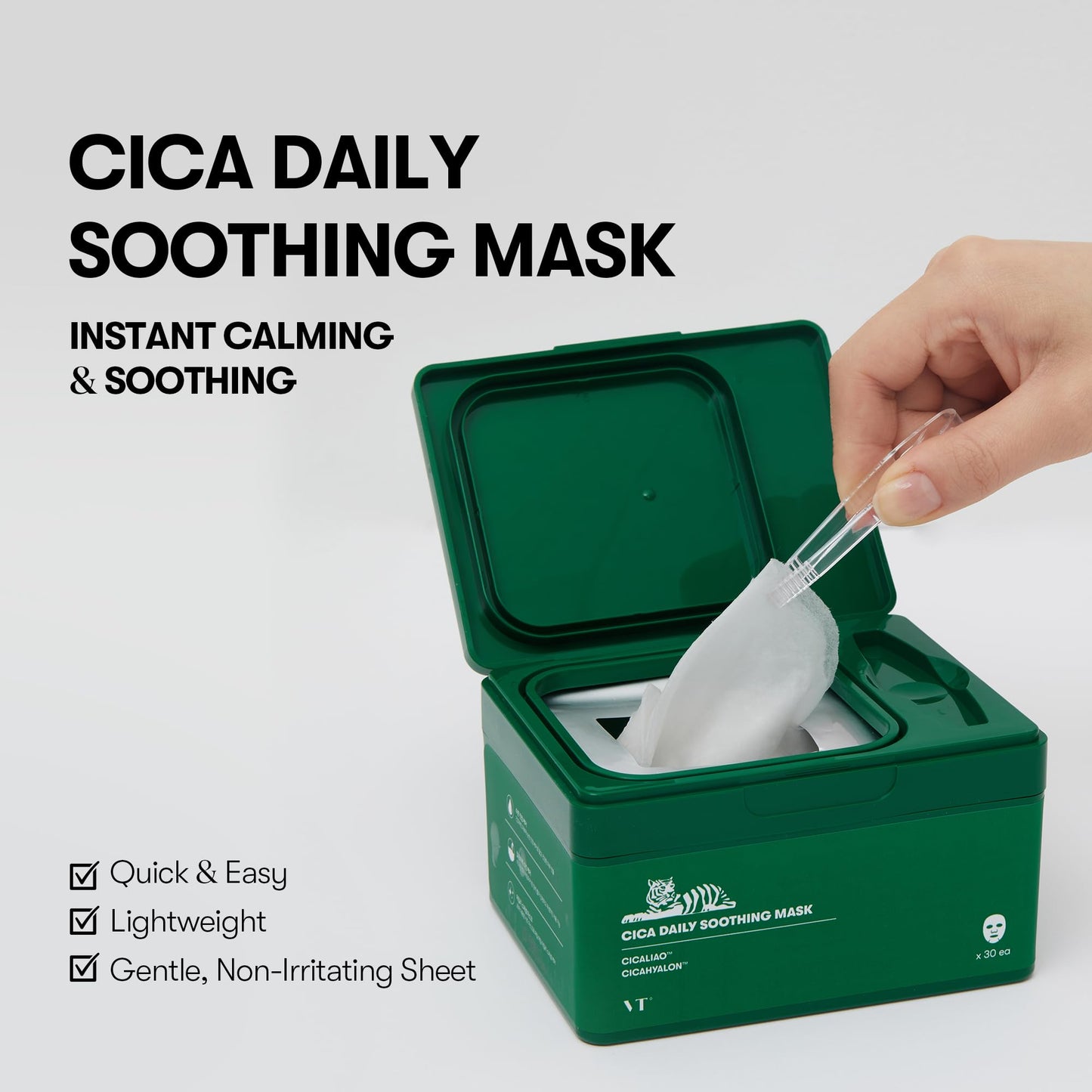 VT COSMETICS Daily Soothing Mask 30 Pcs and Cica Reti-A Mask Sheet 30 Pcs 11.83Oz(350g)*2
