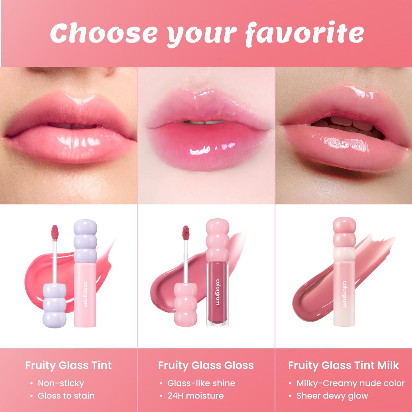 COLORGRAM FRUITY GLASS TINT MILK 05 LEVEL-UP BERRY