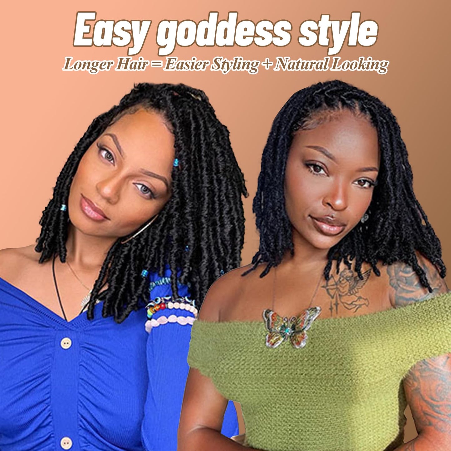 Alaleibaby Afro Kinkys Bulk Human Hair for Draedlock Extensions Repair Locs Afro kinkyhair For Braiding Twist Braids Afro Human Hair (Natural Black, 10 Inch (Pack of 3))